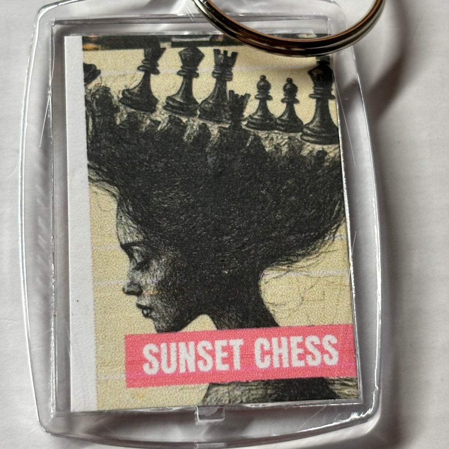 Static Hair - Chess  Photo Keychain