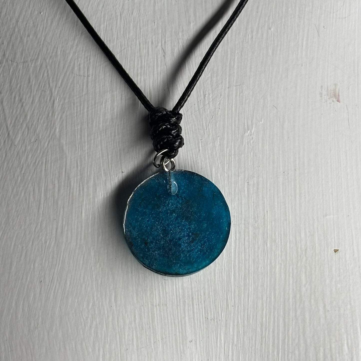 Blue Bishop - Handmade Resin Chess Necklace