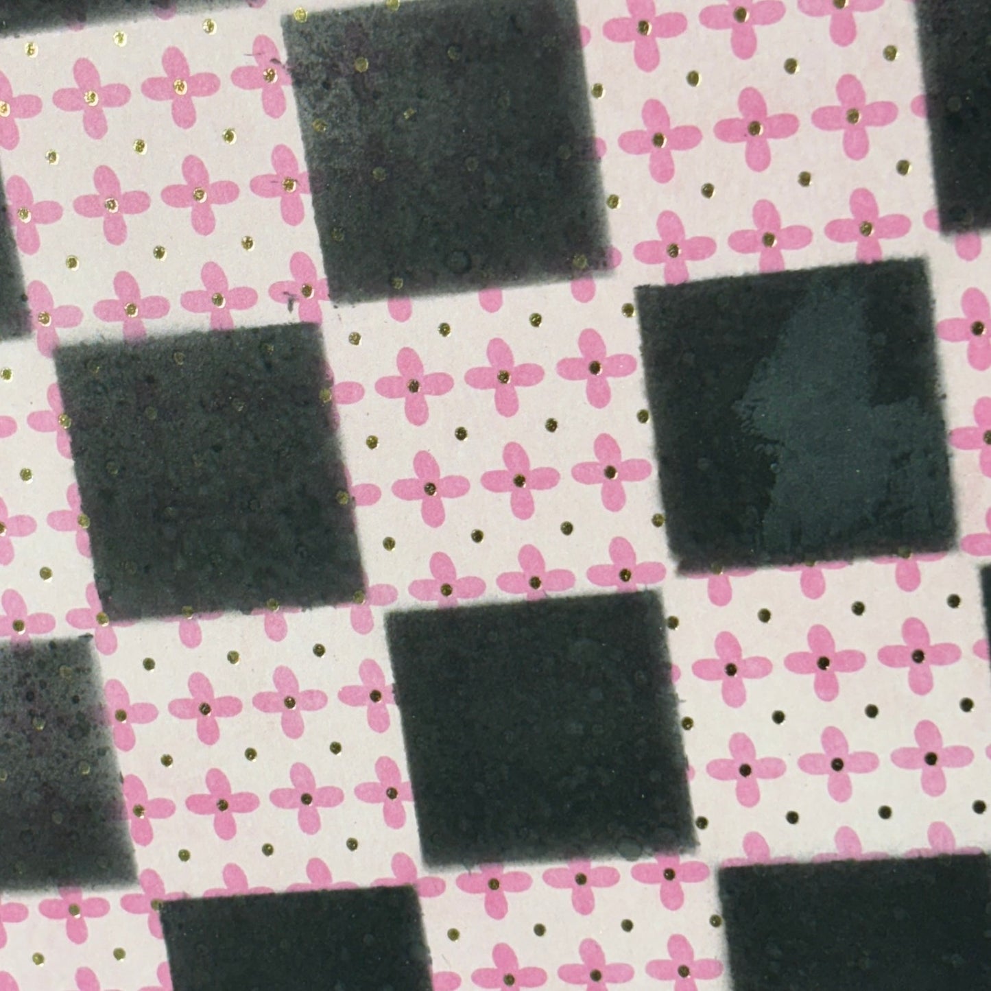 Pink & Black - Scrapbook Chess Board