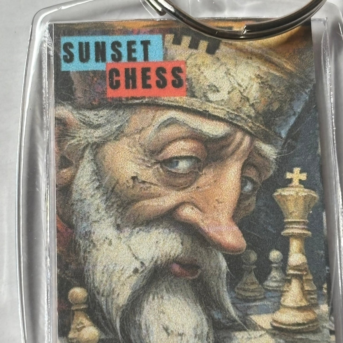 Sad King - Chess  Photo Keychain