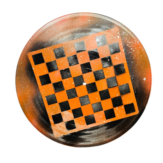 Beautiful Orange - Vinyl Chess Board