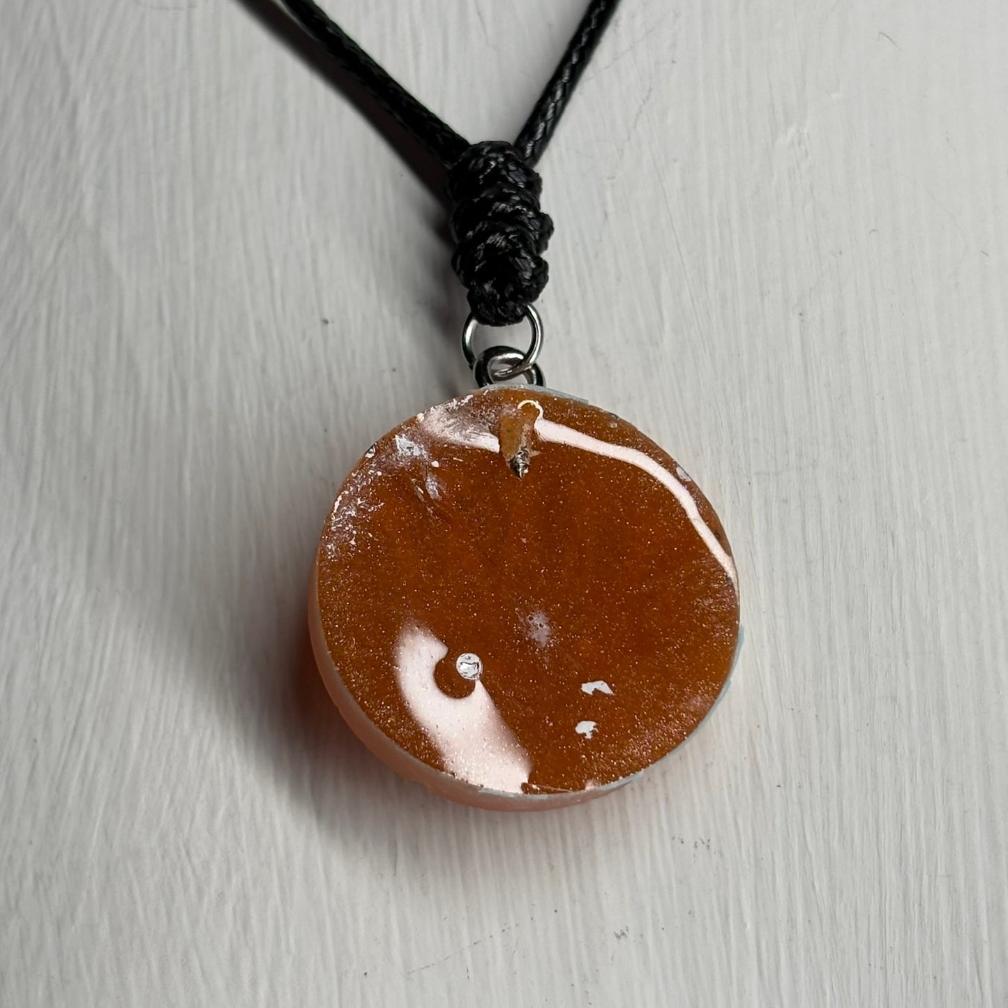 Orange Red Queen - Handmade Resin Chess Necklace