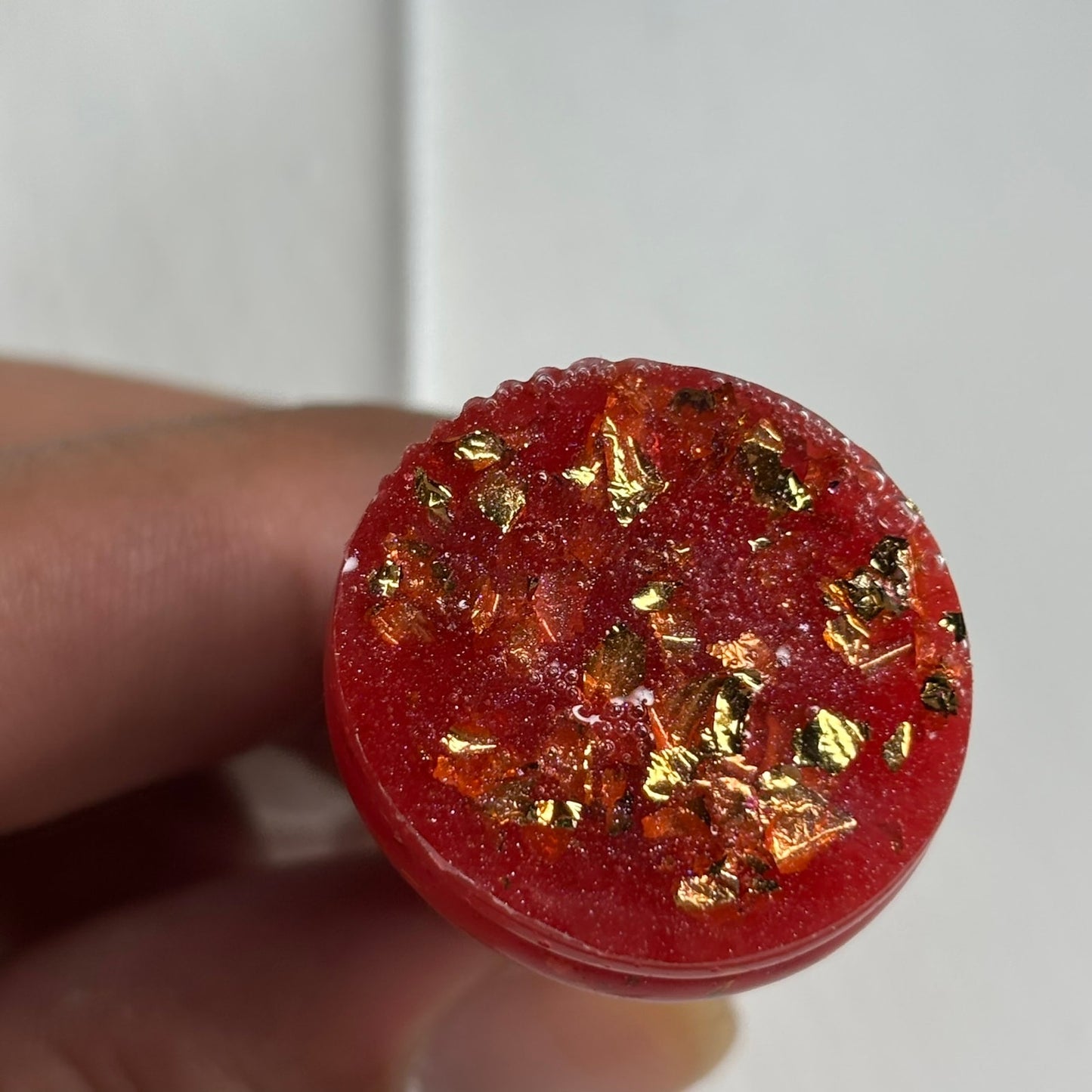 Red Crystal Bishop - Handmade Resin Chess Necklace