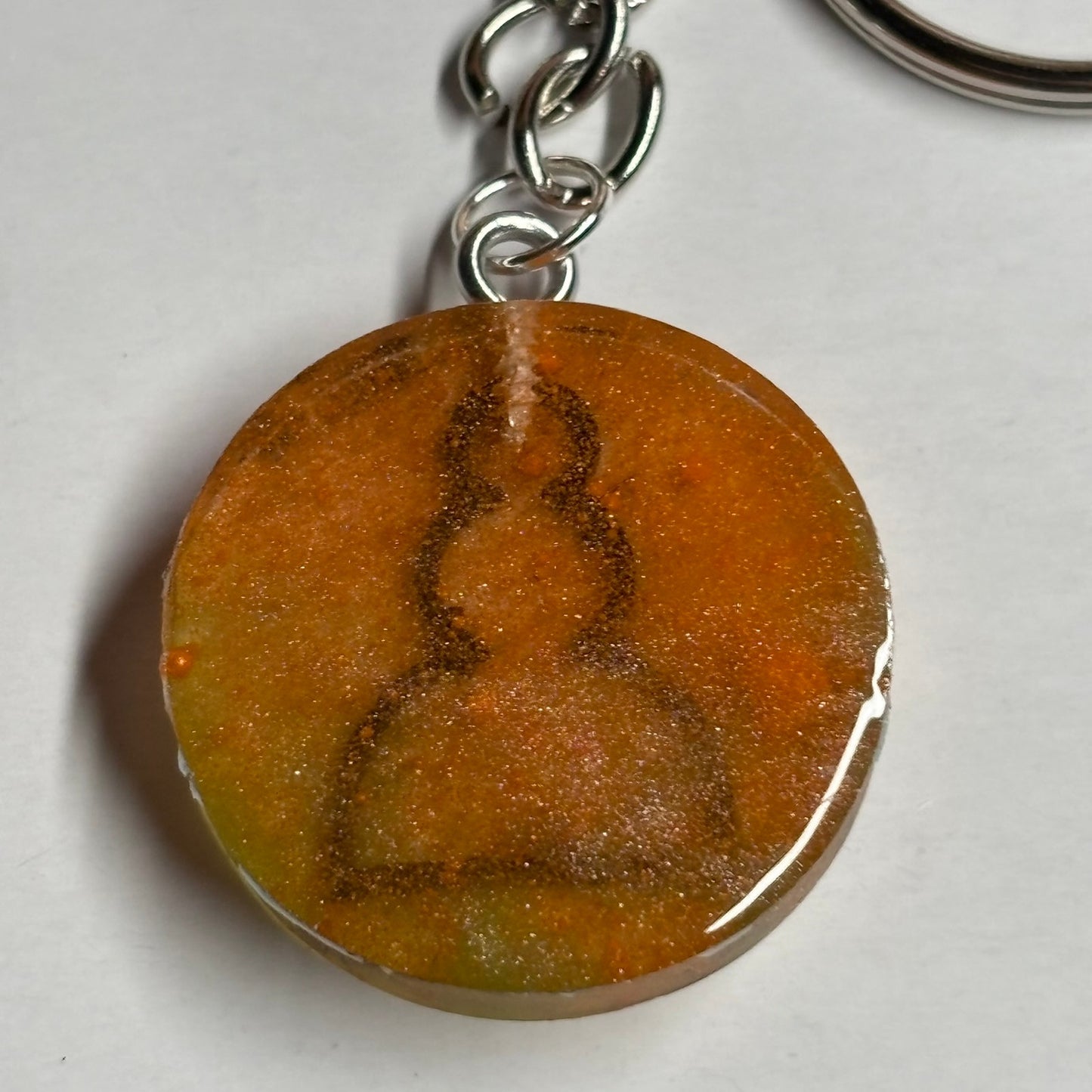 Orange Safari Pawn - Handmade Resin Keychain