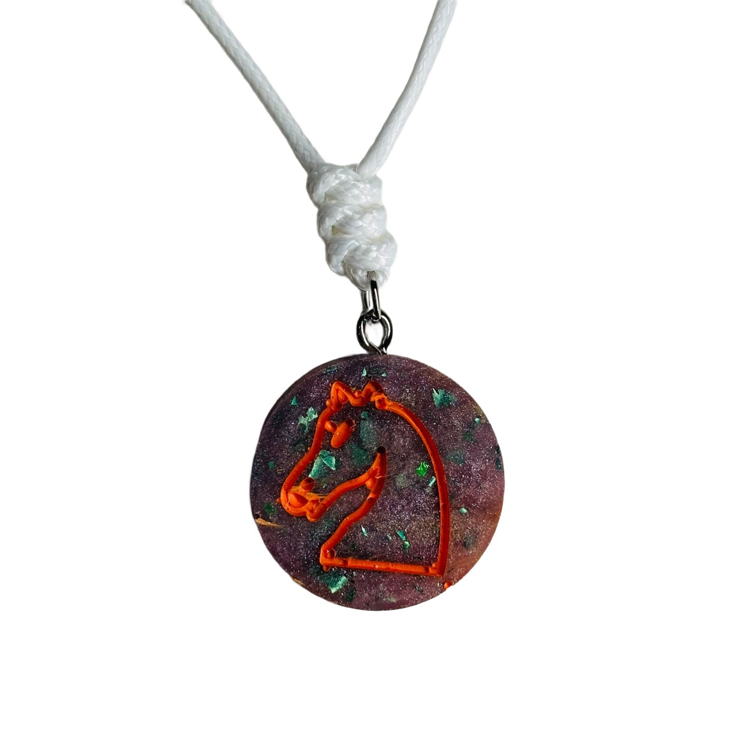 Premium Knight - Handmade Resin Chess Necklace