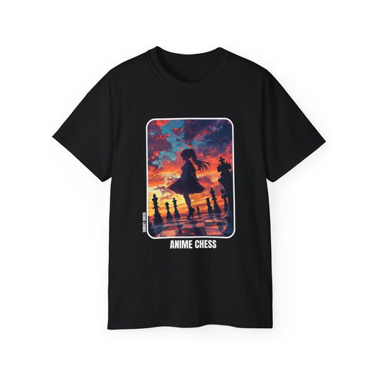 Dancing Chess Girl - Black Chess T Shirt