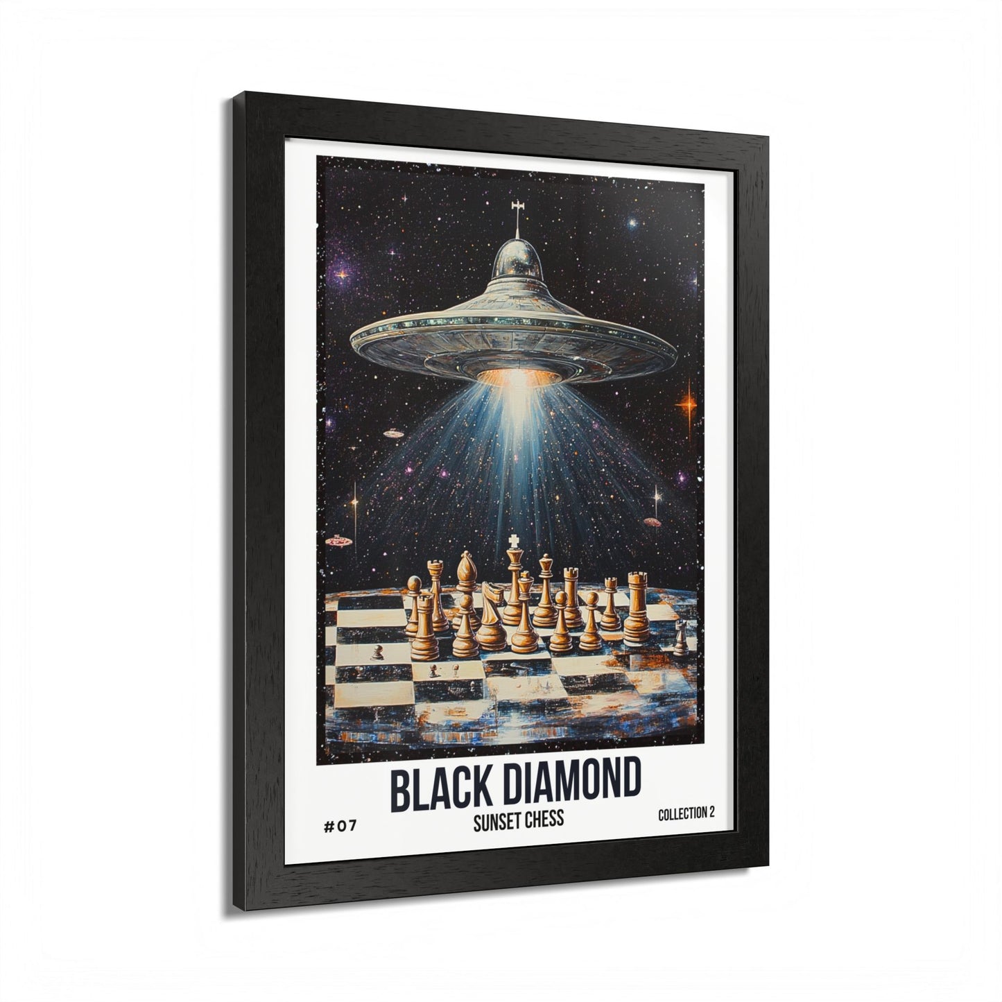 Black Diamond - Collection 2 Card #07 - Sunset Card Poster Framed 12"x16"