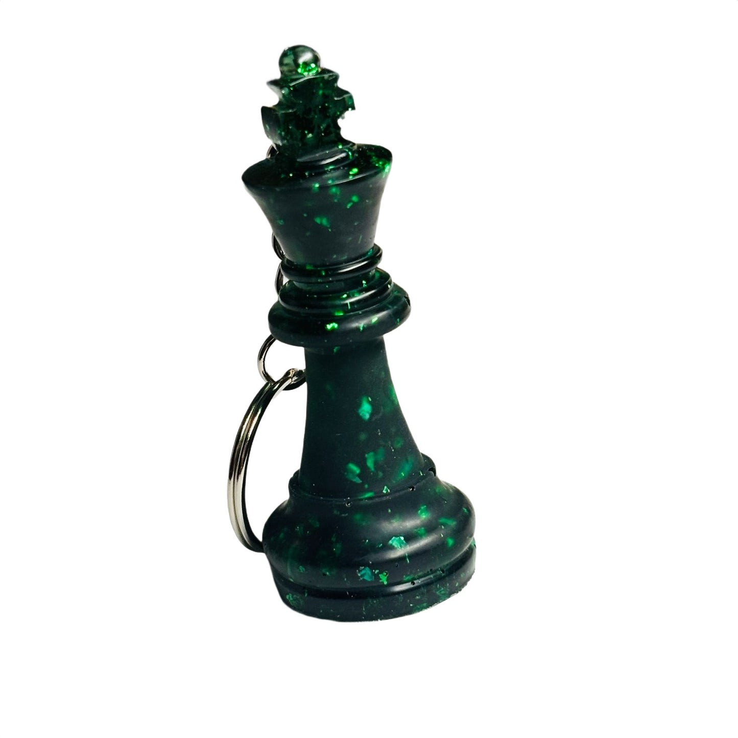 Dark Green King - Handmade Resin Keychain