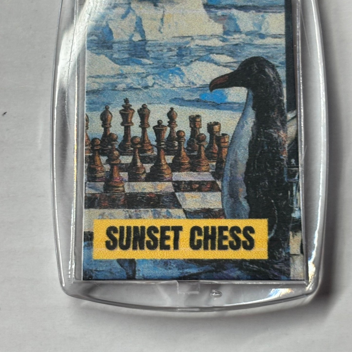 Penguin - Chess  Photo Keychain