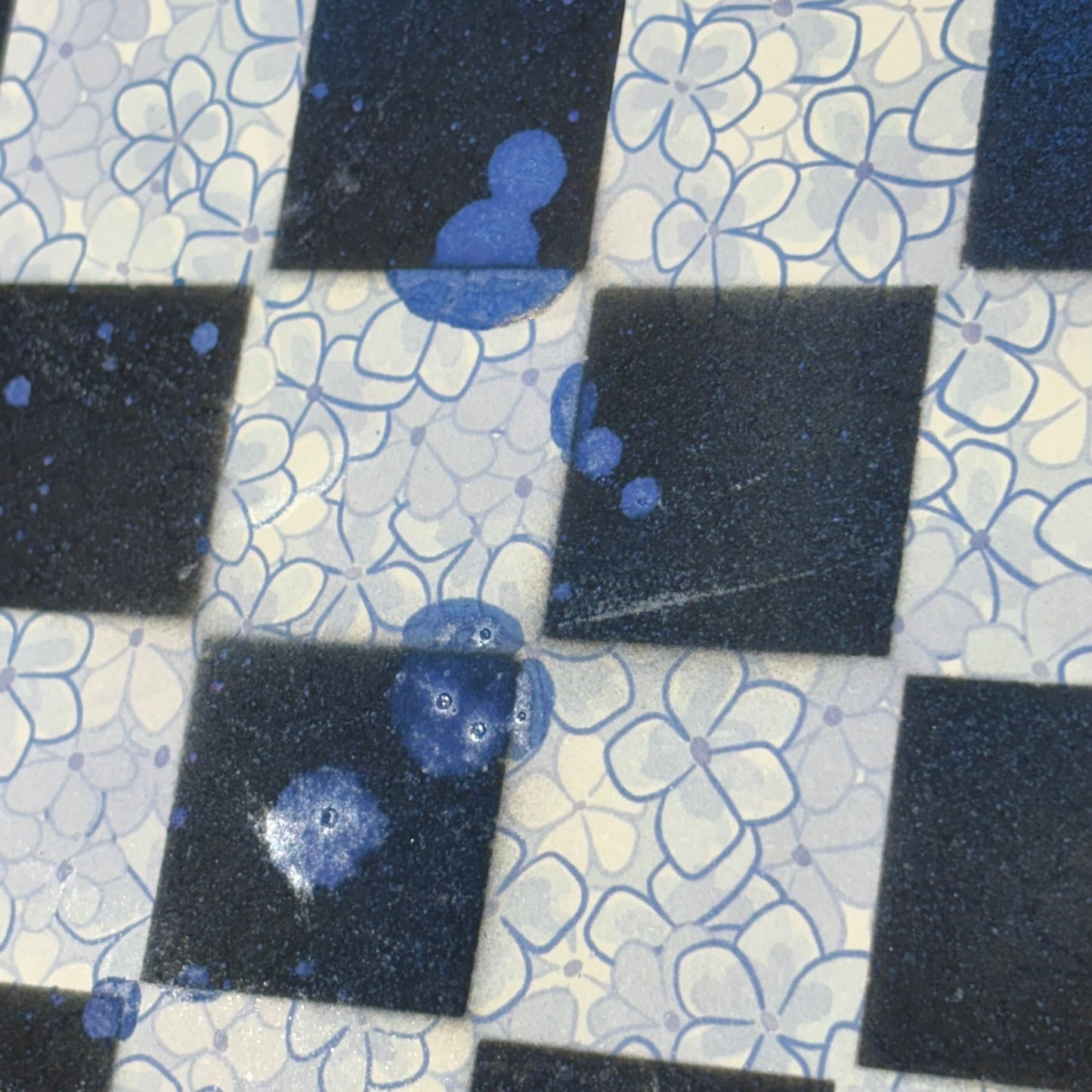 Simple Blue - Scrapbook Chess Board