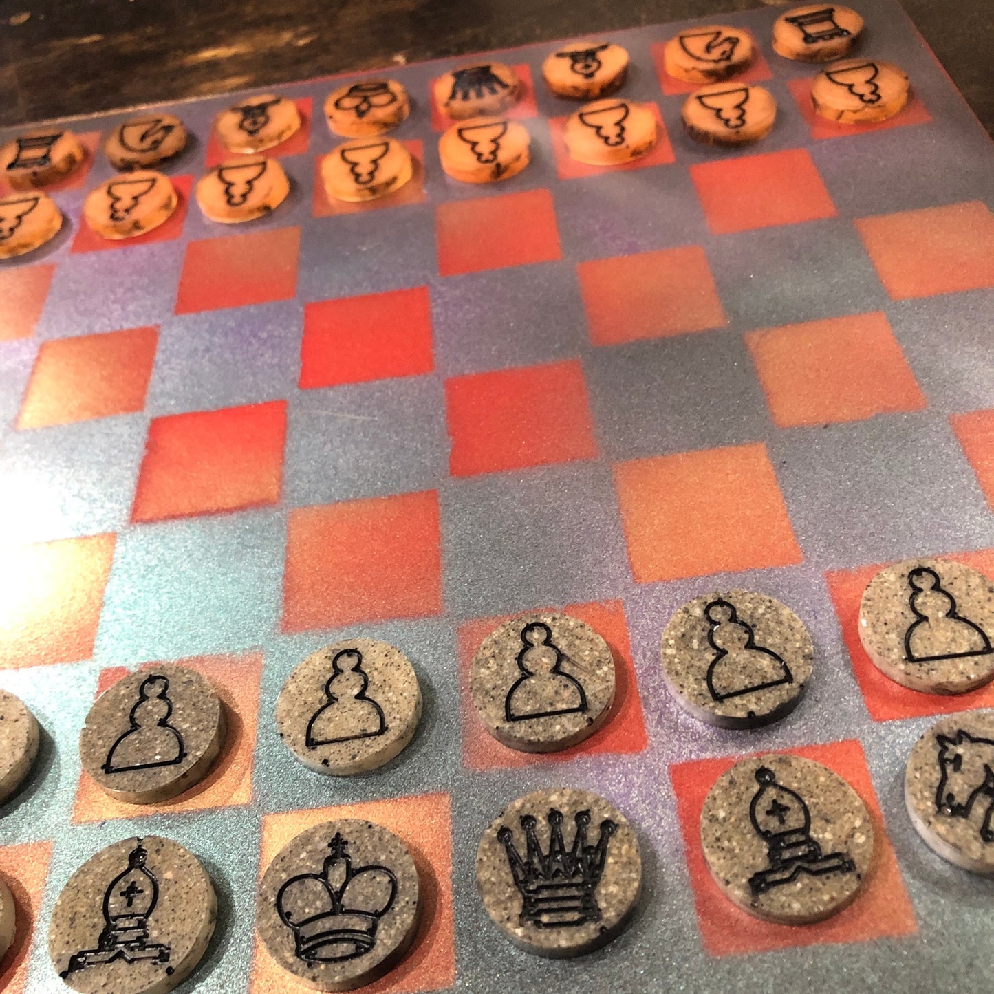 Fire Furnace - Painted Chess Set