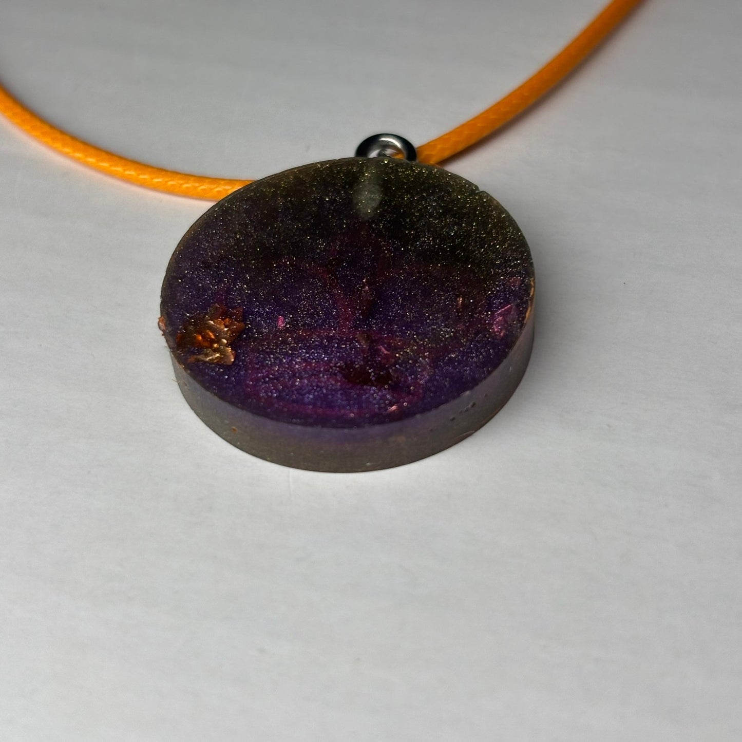 Vintage Orange King - Handmade Resin Chess Necklace