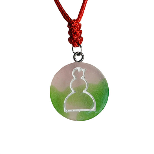 Smooth Pawn - Handmade Resin Chess Necklace