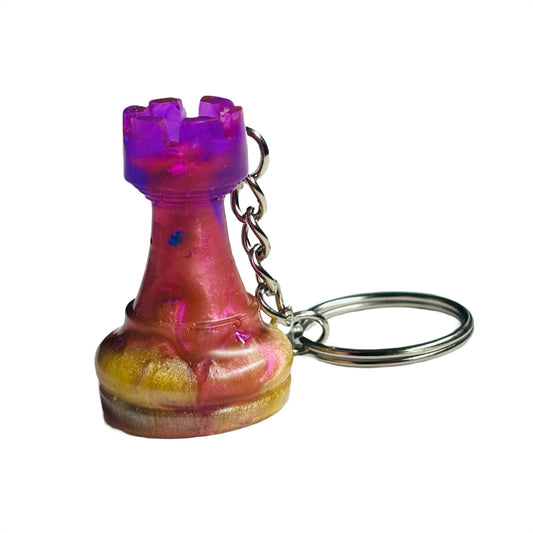 Fantastic Purple Rook - Handmade Resin Keychain