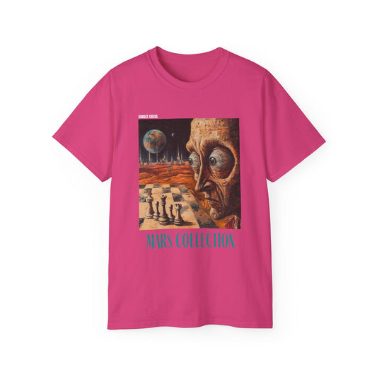 Paranoid On Mars - Hot Pink Chess T Shirt
