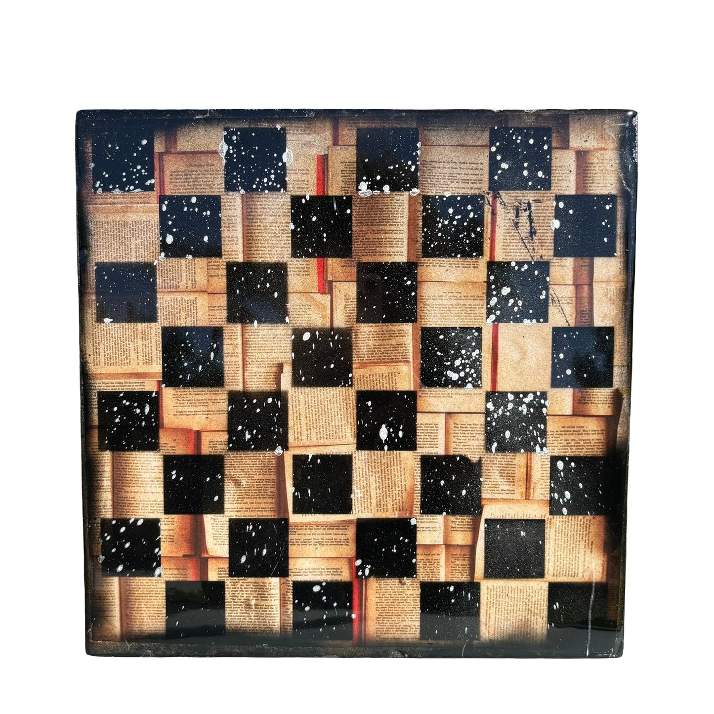 Vintage Writings - Resin Coated Chess Board