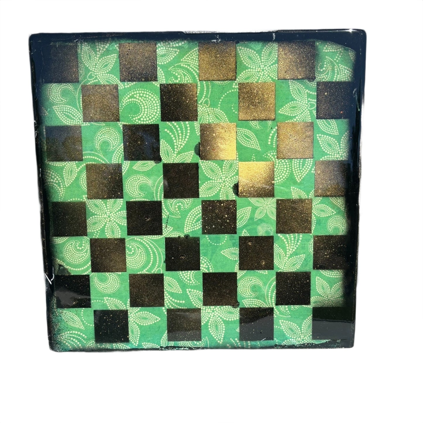 Super Golden Green - Resin Coated Chess Board