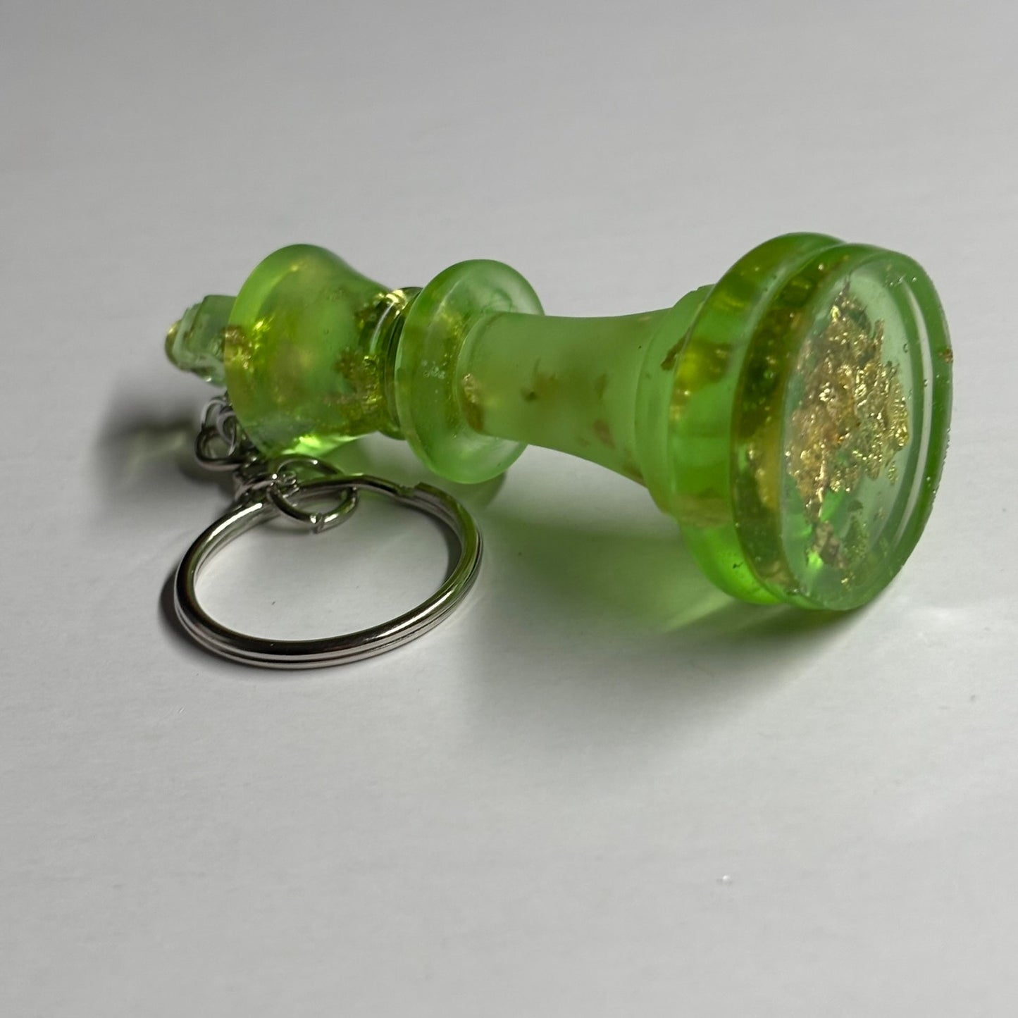 Cosmic Green King - Handmade Resin Keychain