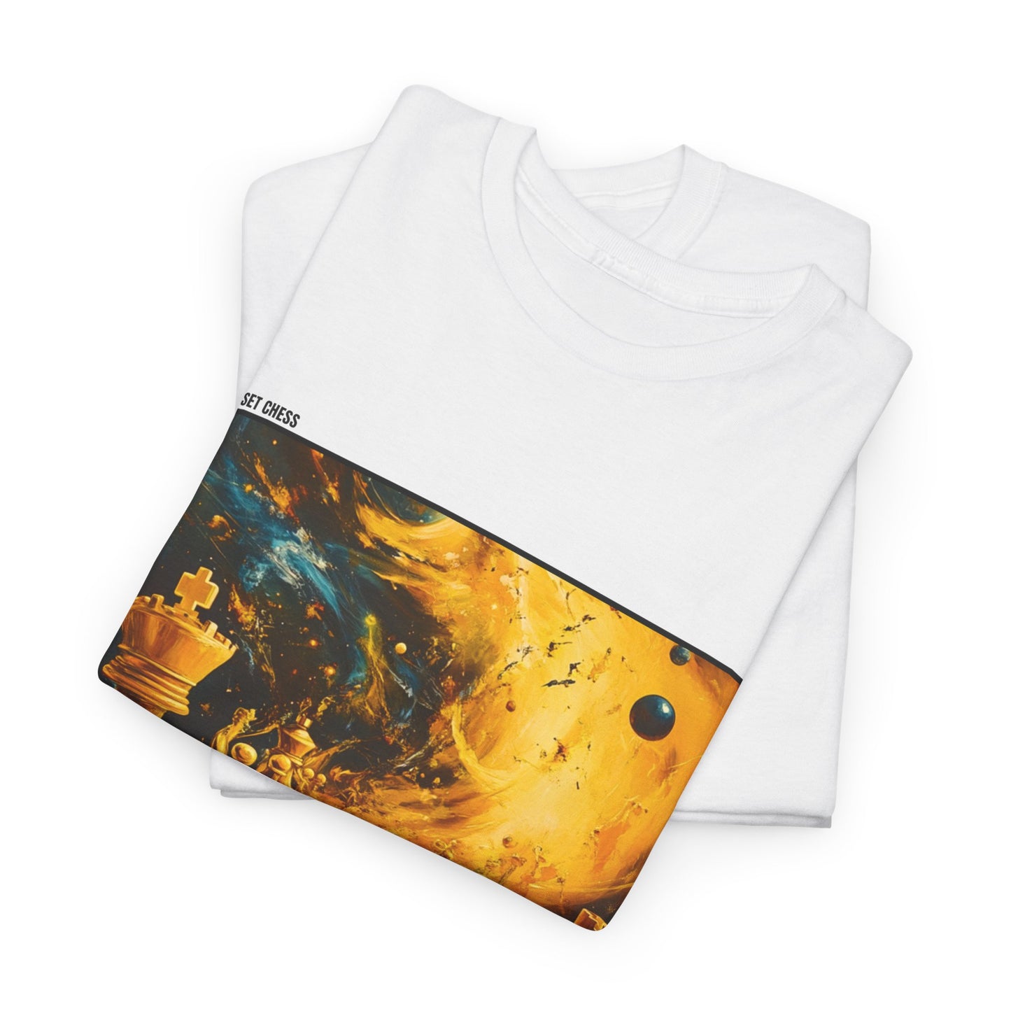 Yellow Galaxy - White Chess T Shirt