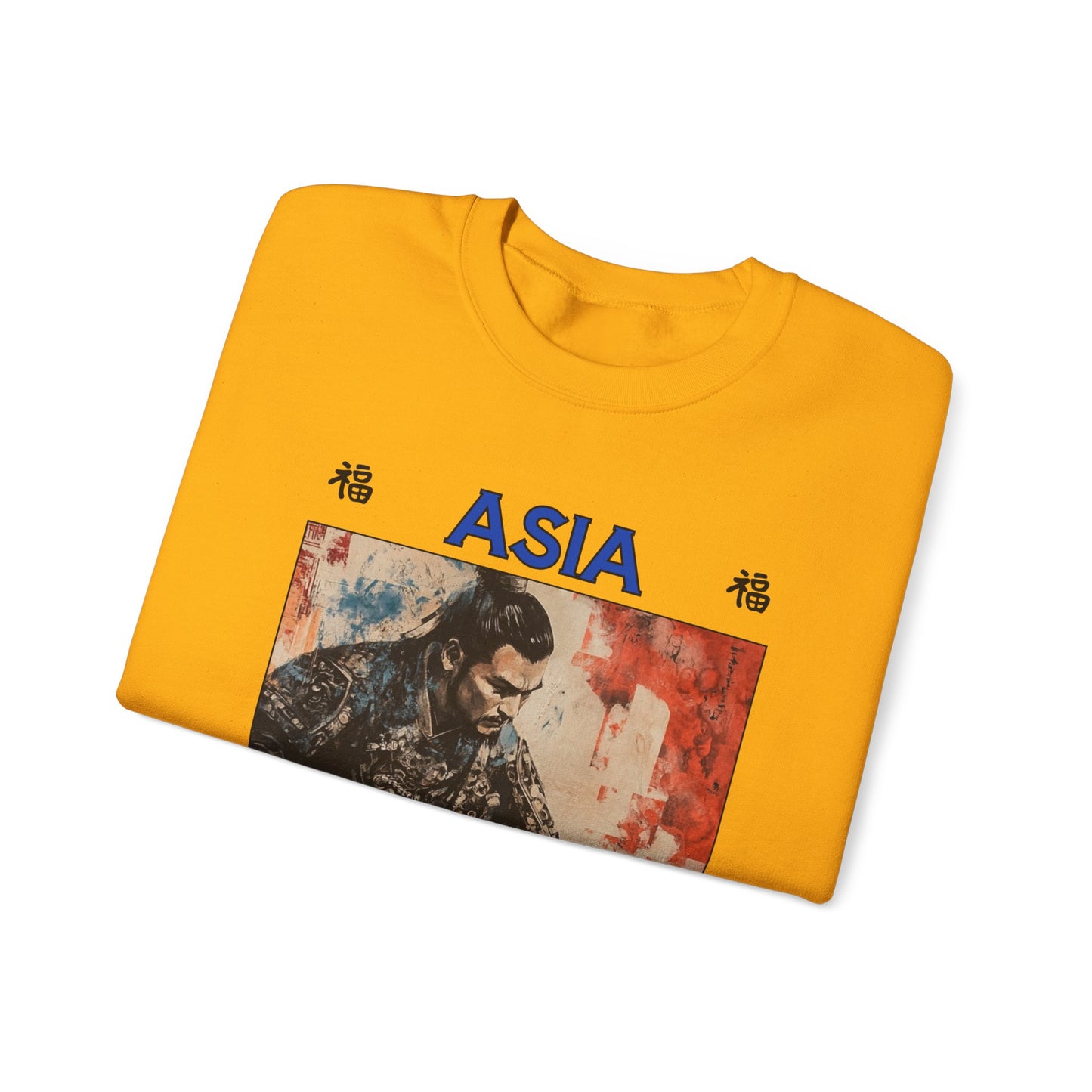 Asian Commander - Yellow Gold Chess Crewneck Sweater