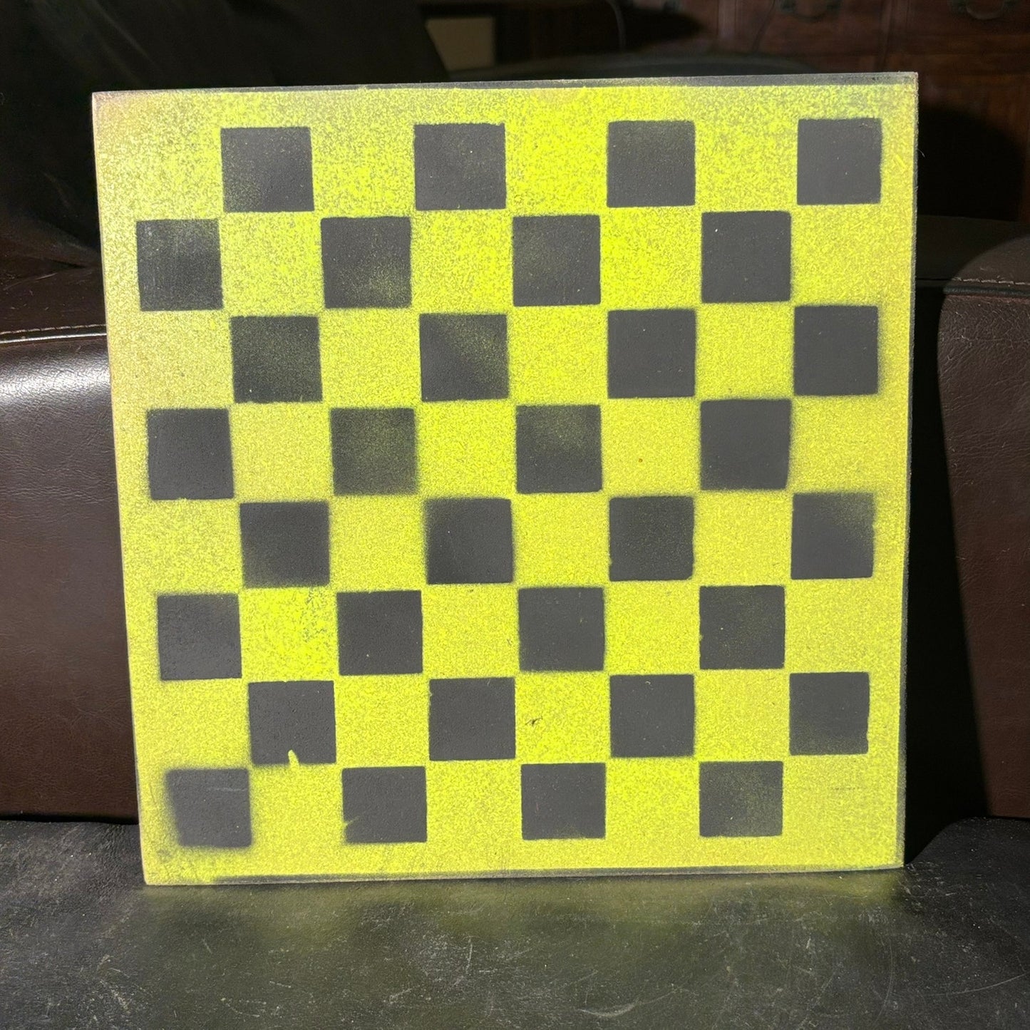 Green & Black - Painted Chess Board