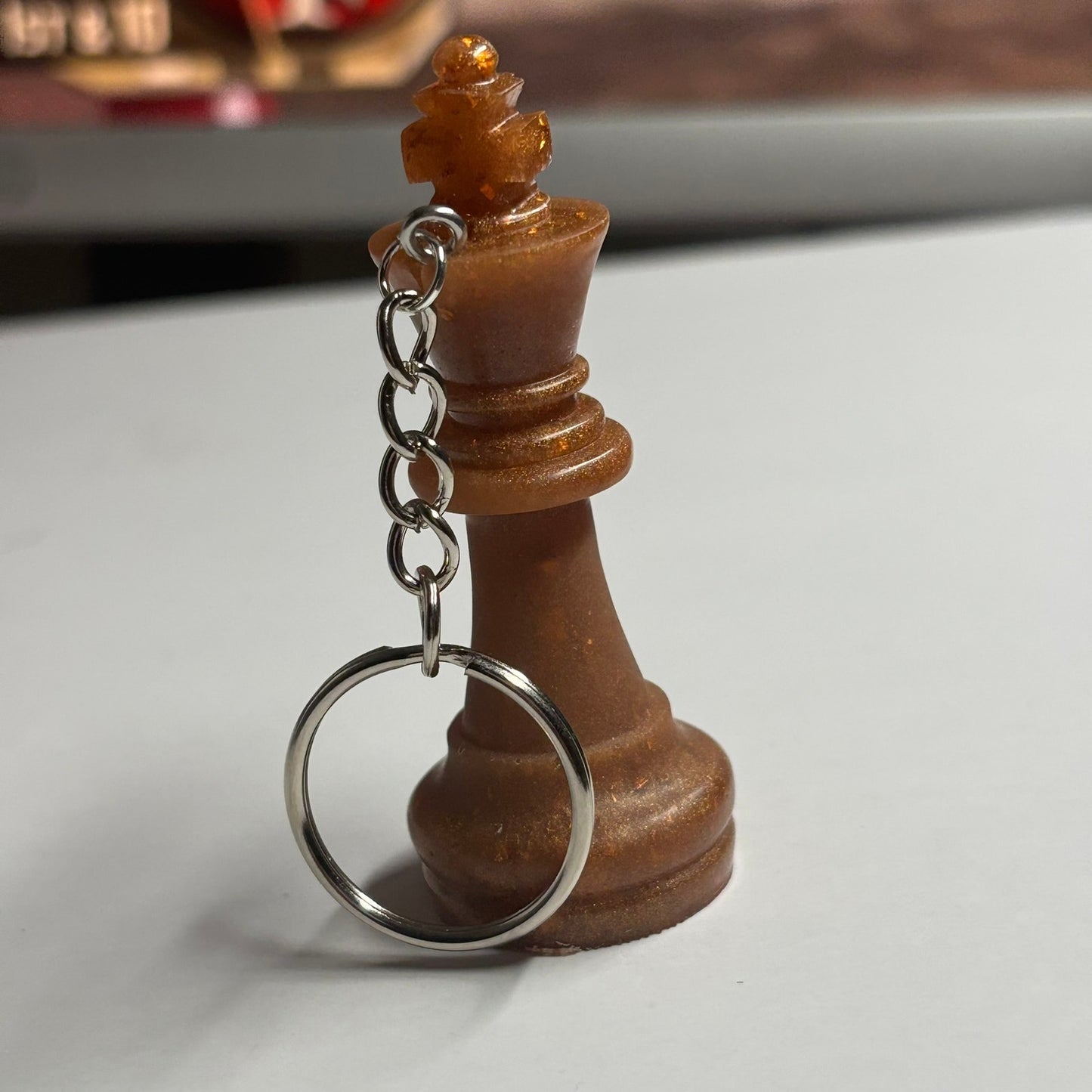 Brown Royal King - Handmade Resin Keychain