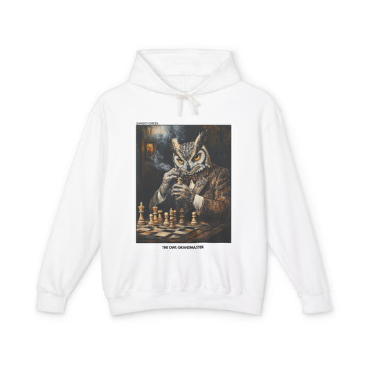 The Owl Grandmaster - White Chess Hoodie