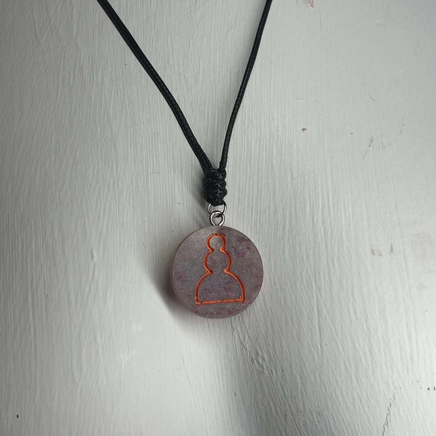 Purple Pawn - Handmade Resin Chess Necklace