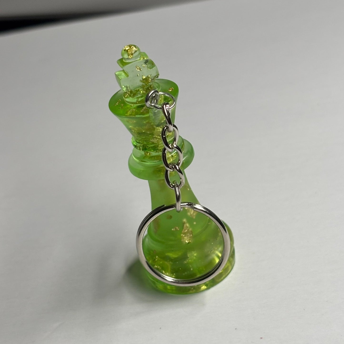 Cosmic Green King - Handmade Resin Keychain