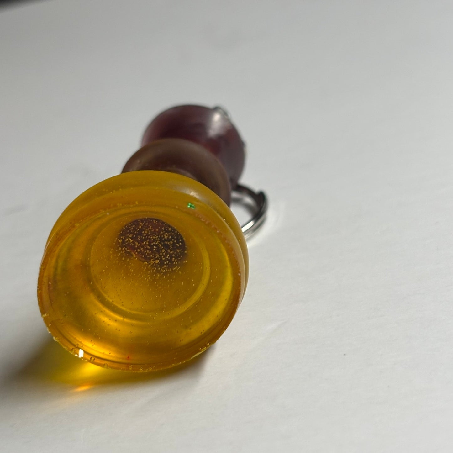 Pink Top King - Handmade Resin Keychain