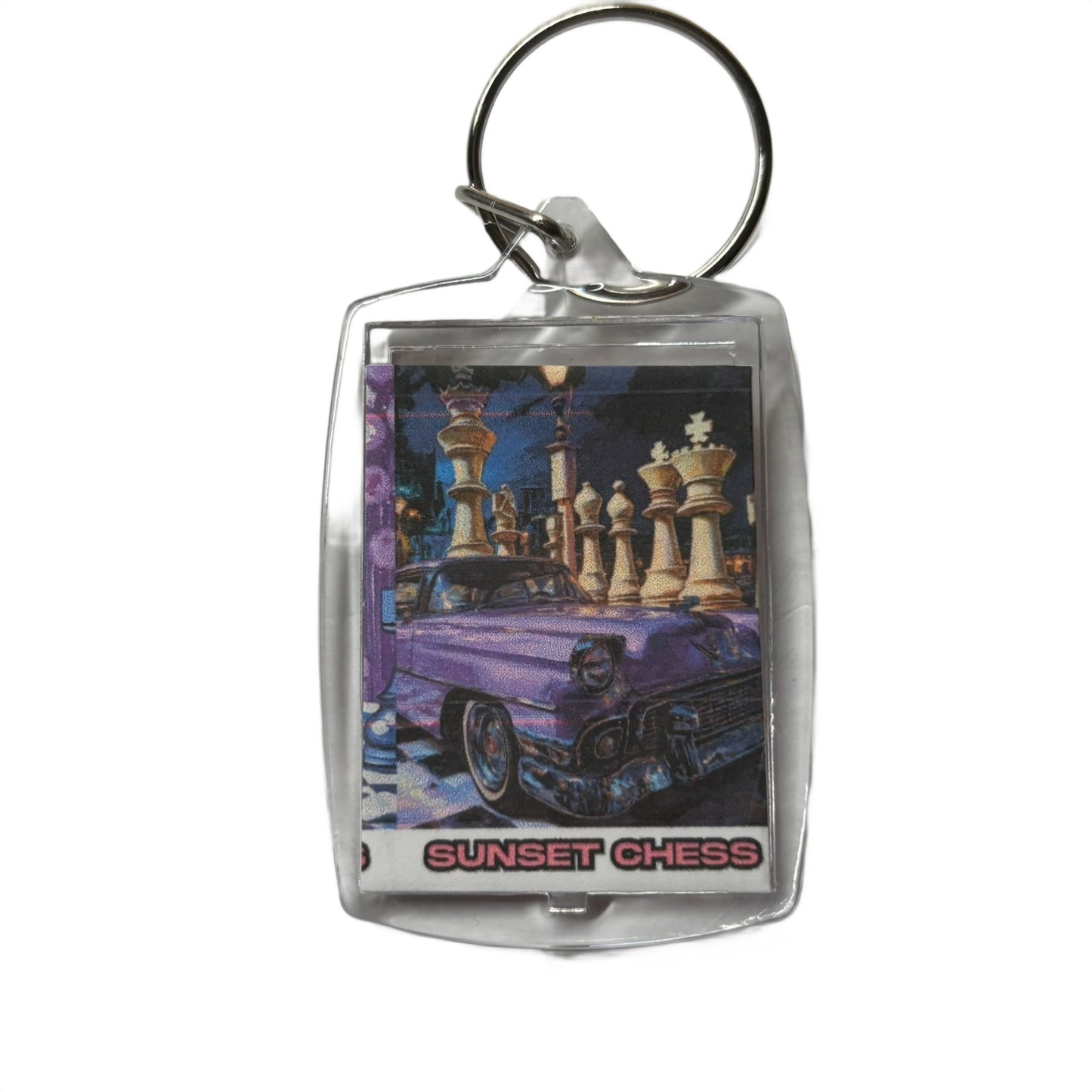 Purple Luxury - Chess  Photo Keychain