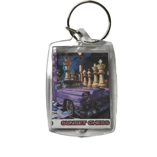 Purple Luxury - Chess  Photo Keychain