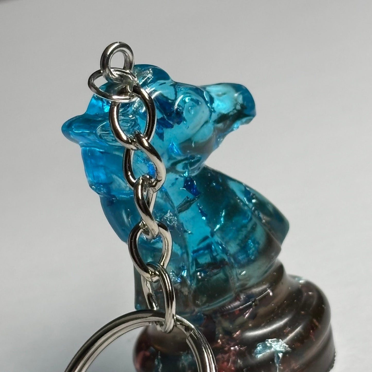 Blue Knight - Handmade Resin Keychain