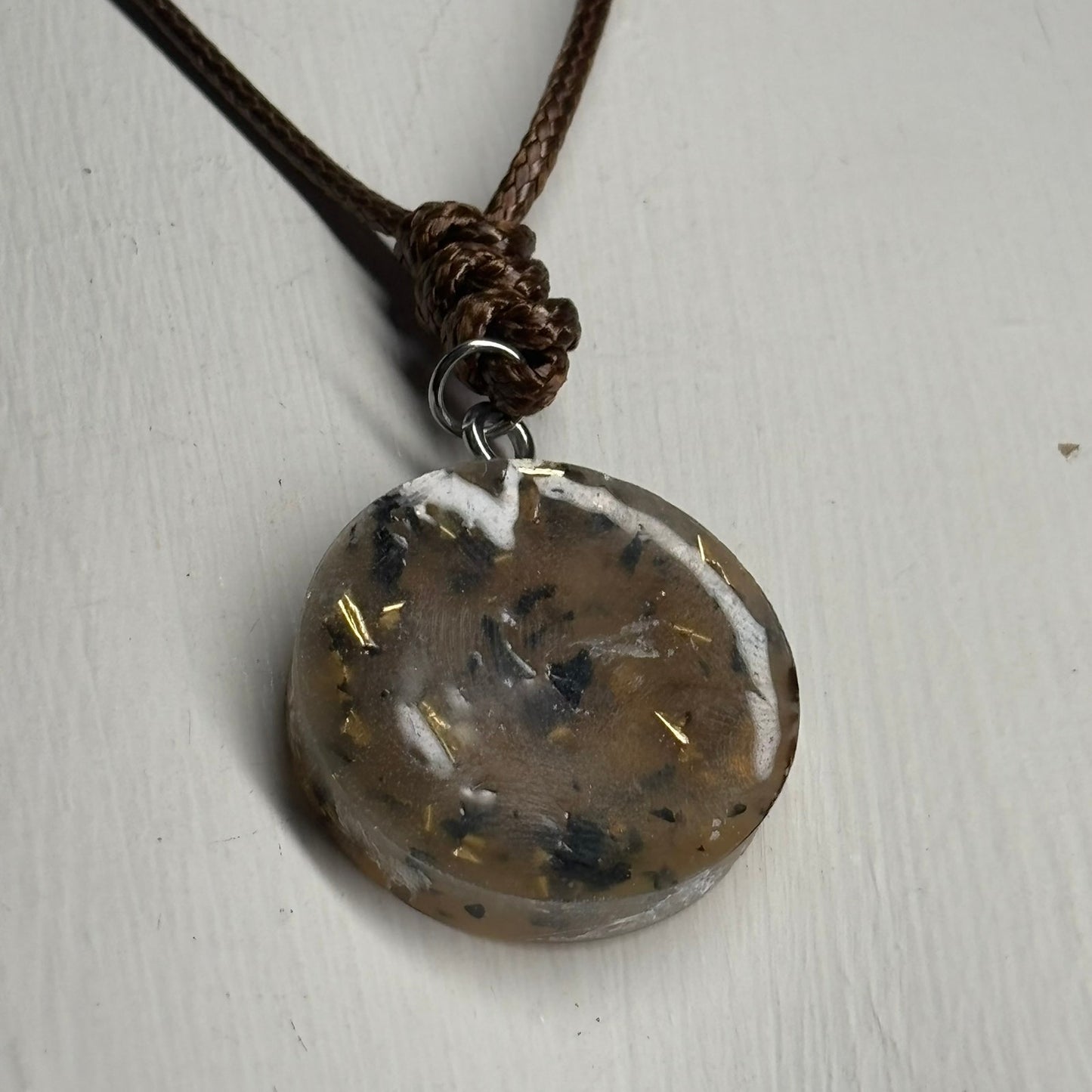 Royal Brown Rook - Handmade Resin Chess Necklace