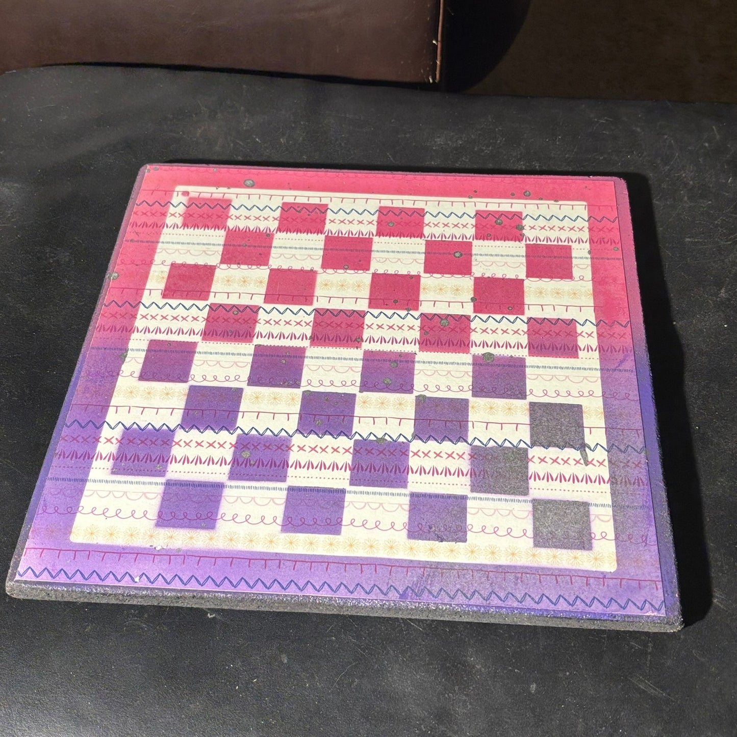 Pink & Purple Mix - Scrapbook Chess Set
