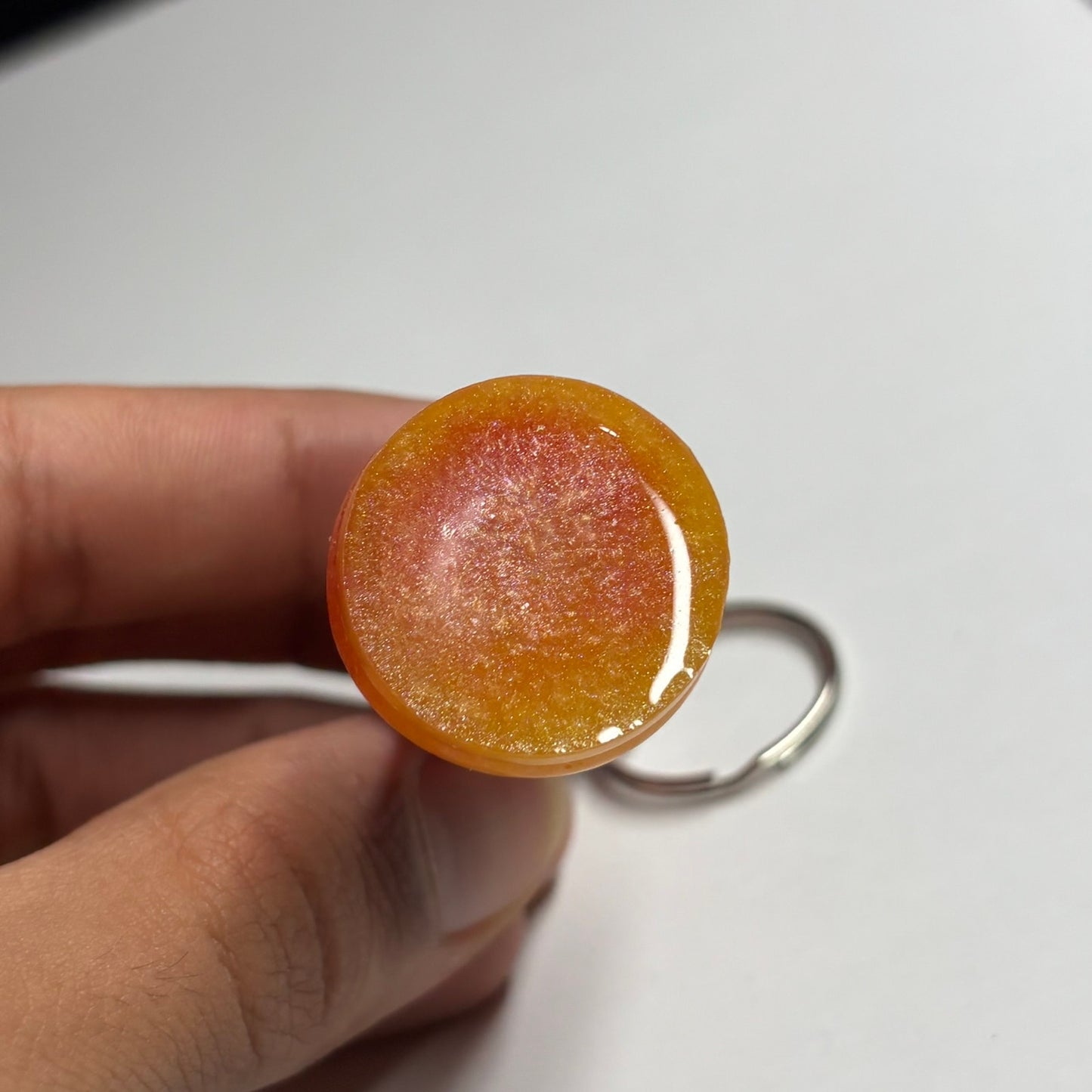 Peach Cream Queen - Handmade Resin Keychain