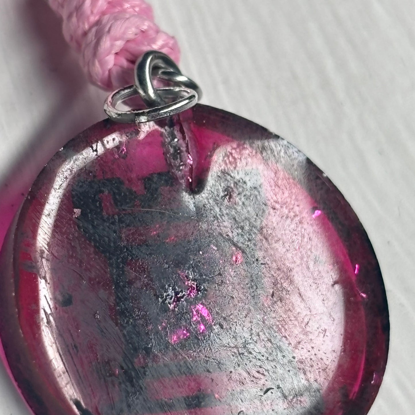 Pinks Rook - Handmade Resin Chess Necklace
