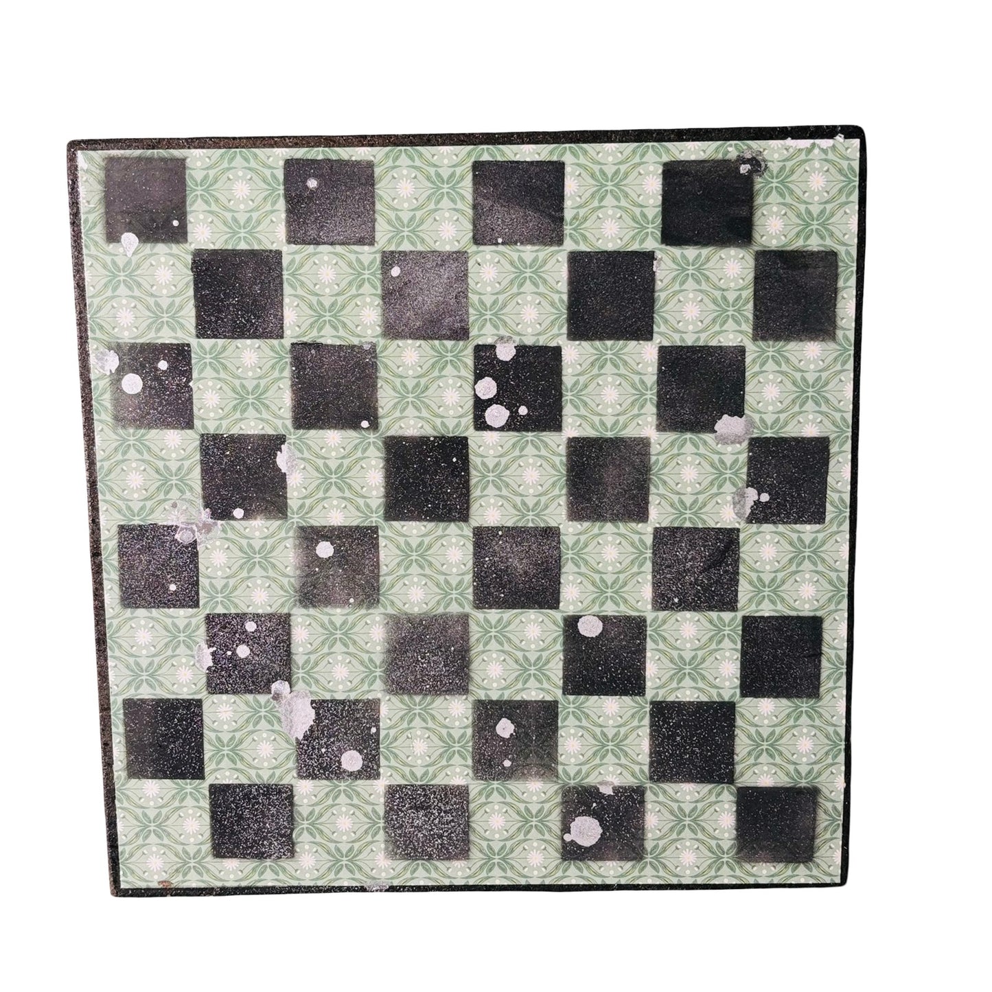 Green & Black - Scrapbook Chess Board