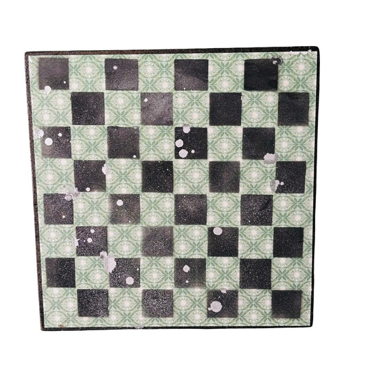 Green & Black - Scrapbook Chess Board