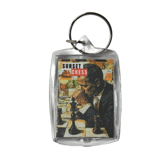 Thinking Man - Chess  Photo Keychain