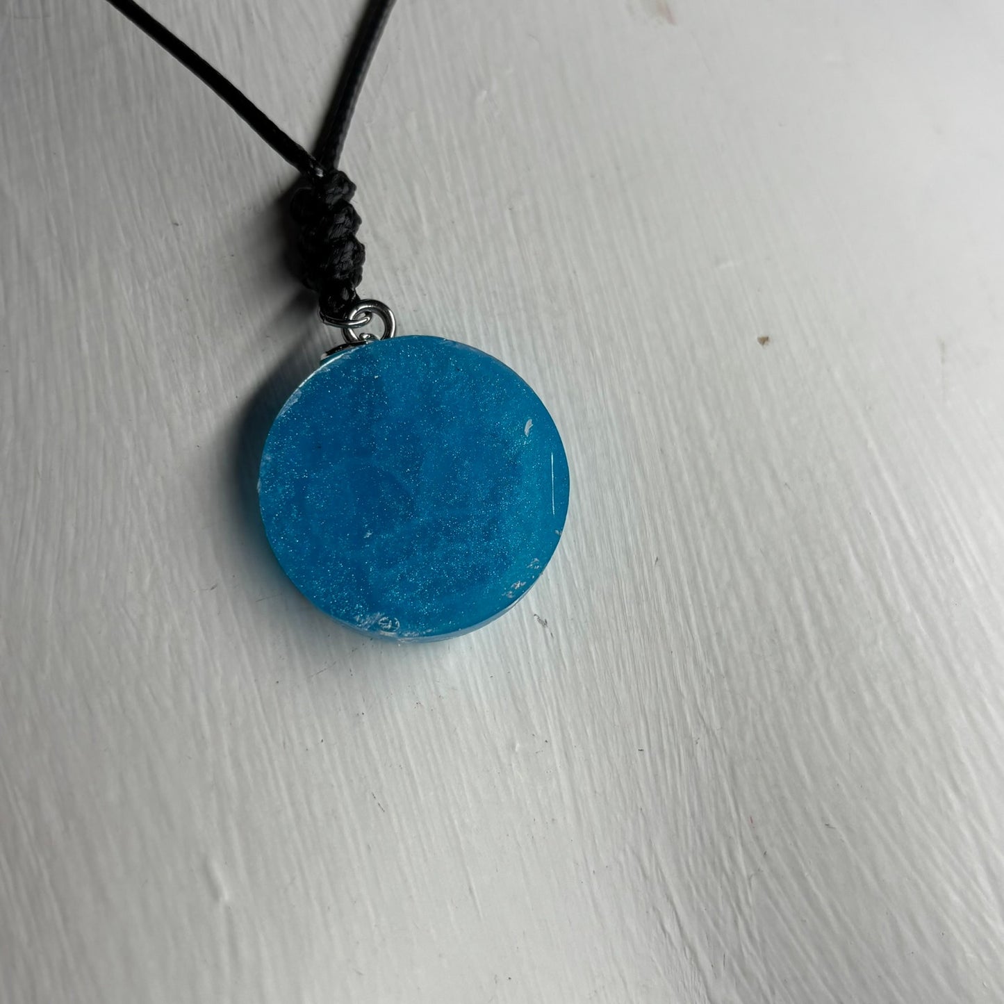 Blue King - Handmade Resin Chess Necklace