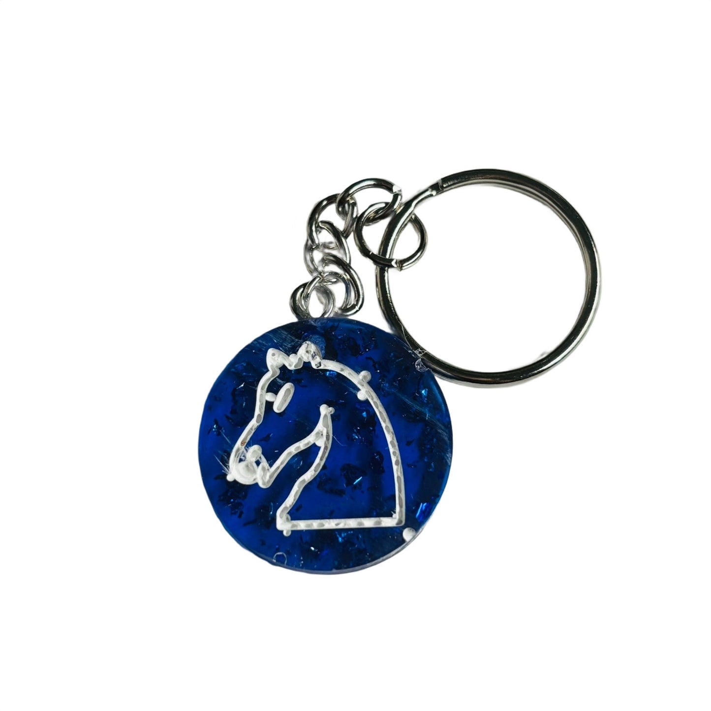 Blue Knight - Handmade Resin Keychain