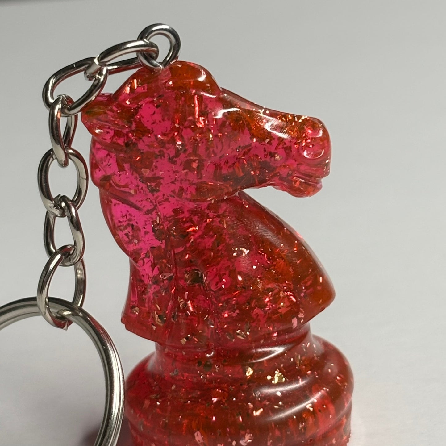 Red Crystal Knight - Handmade Resin Keychain