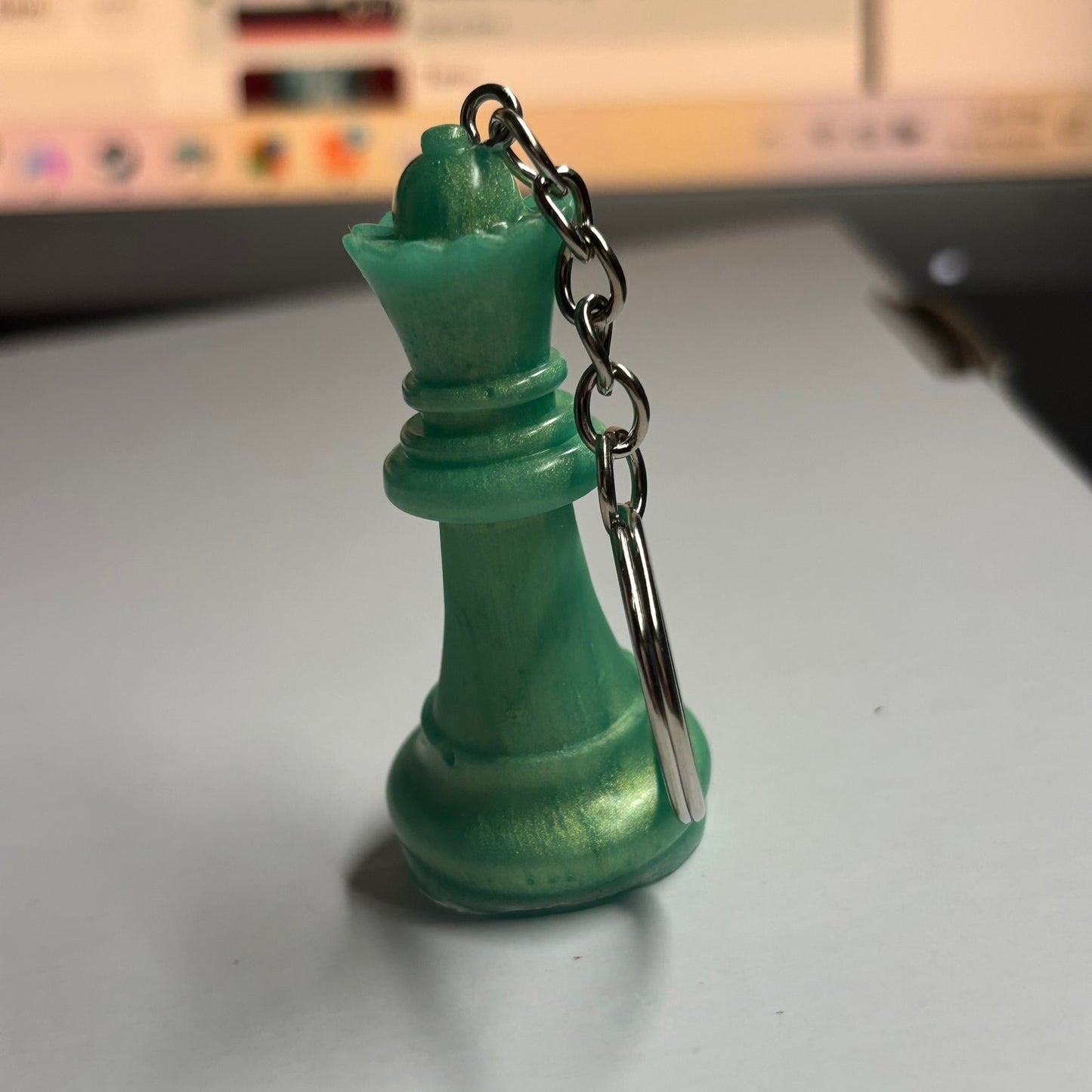 Green Queen - Handmade Resin Keychain