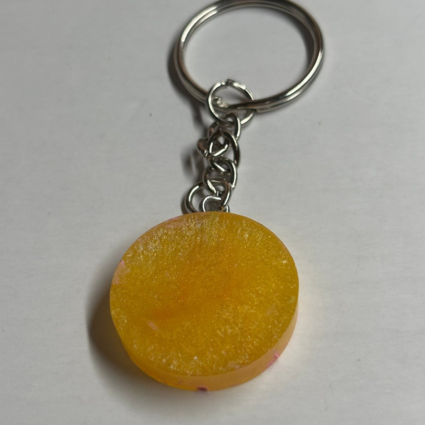 Banana Yellow Pink Pawn - Handmade Resin Keychain