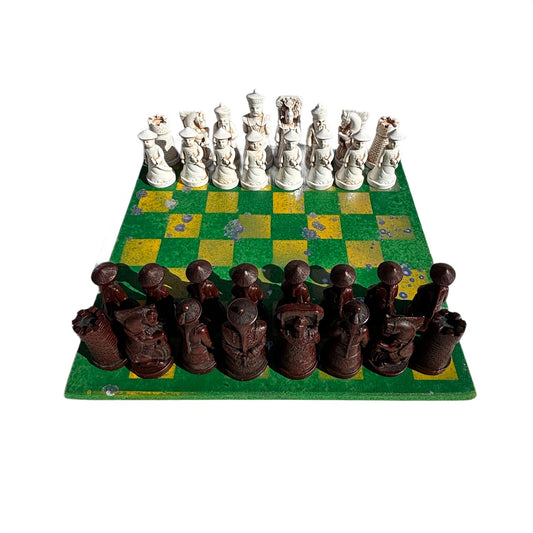 Green Bay Yellow Chrome Drip - Chinese Edition Chess Set