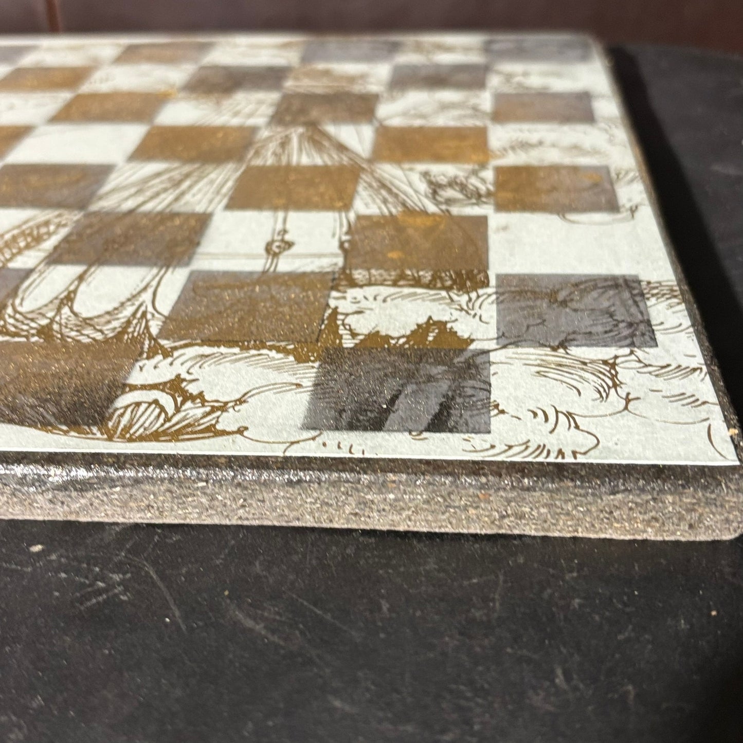 Golden Air Balloon - Scrapbook Chess Board