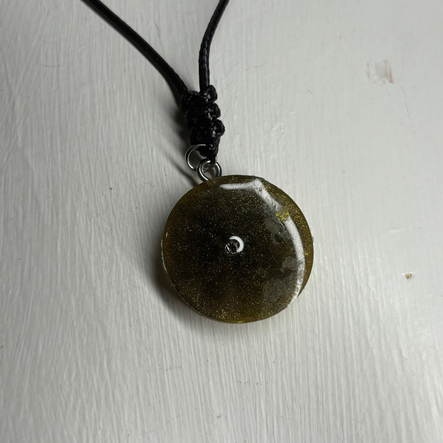 Dark Green Rook - Handmade Resin Chess Necklace