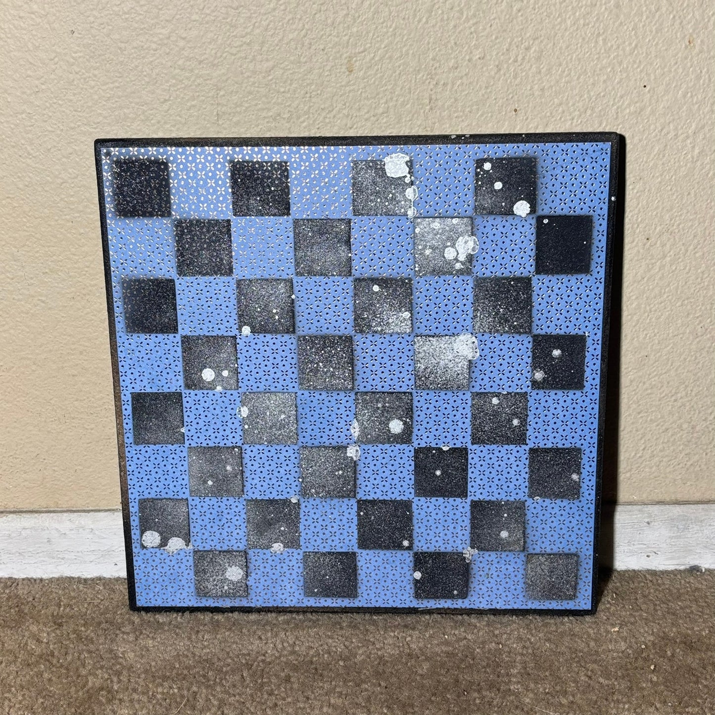 Blue Gold Foil - Scrapbook Chess Board