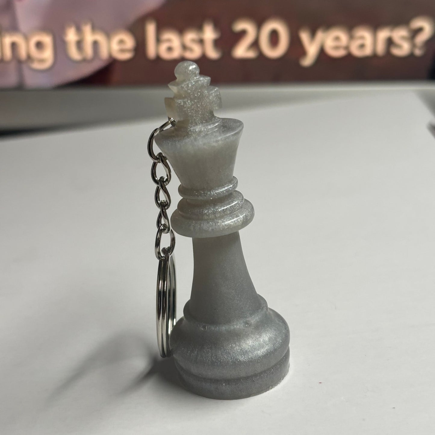 Silver King - Handmade Resin Keychain